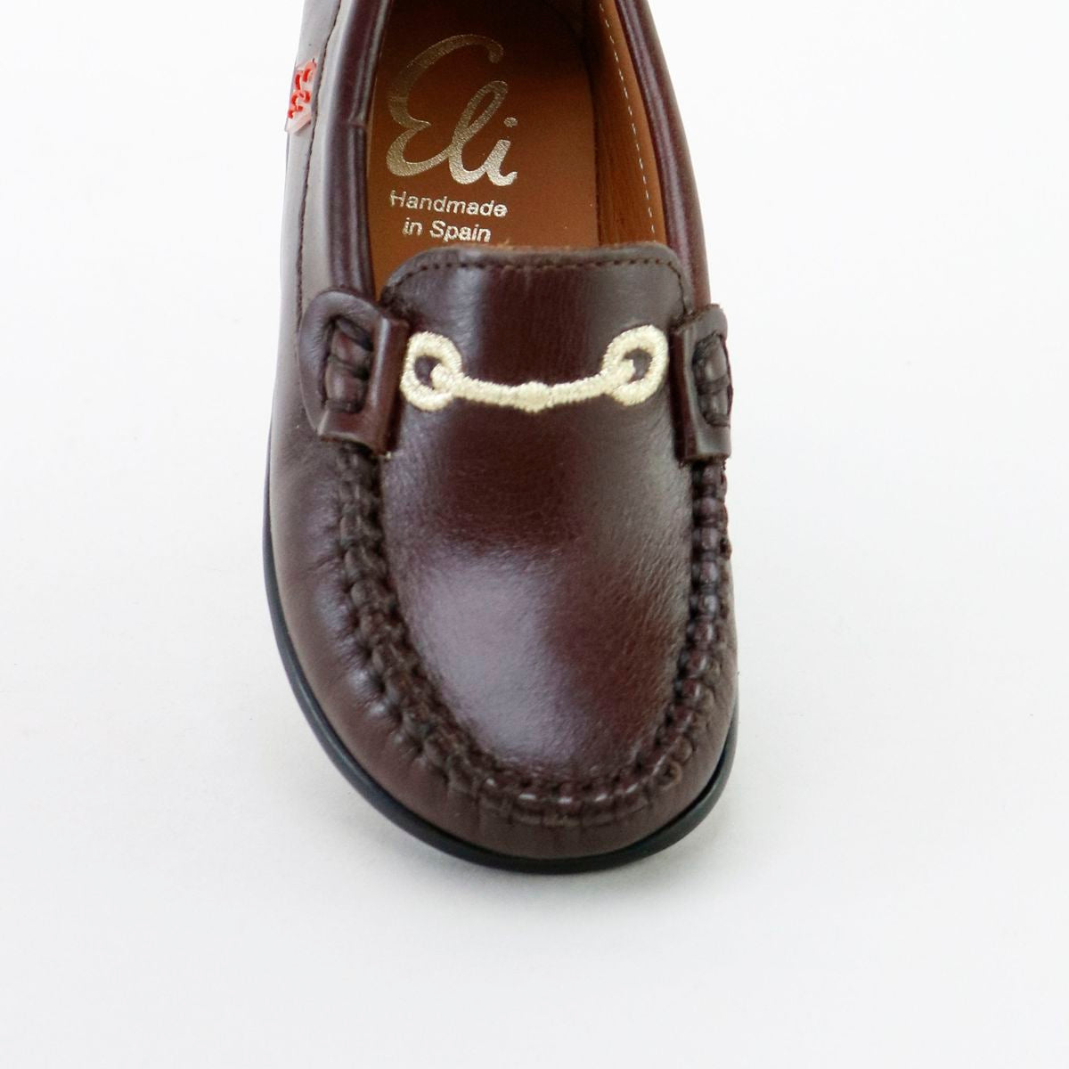 Papanatas Ajax Brown Embroidered Chain Loafer