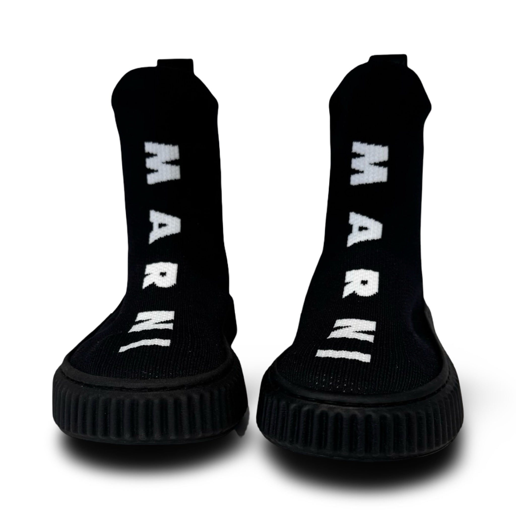 MARNI Black Print Sock Bootie