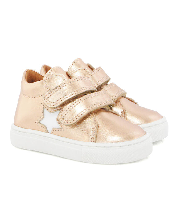 Atlanta Rosegold Metalic With White Star Baby Sneaker
