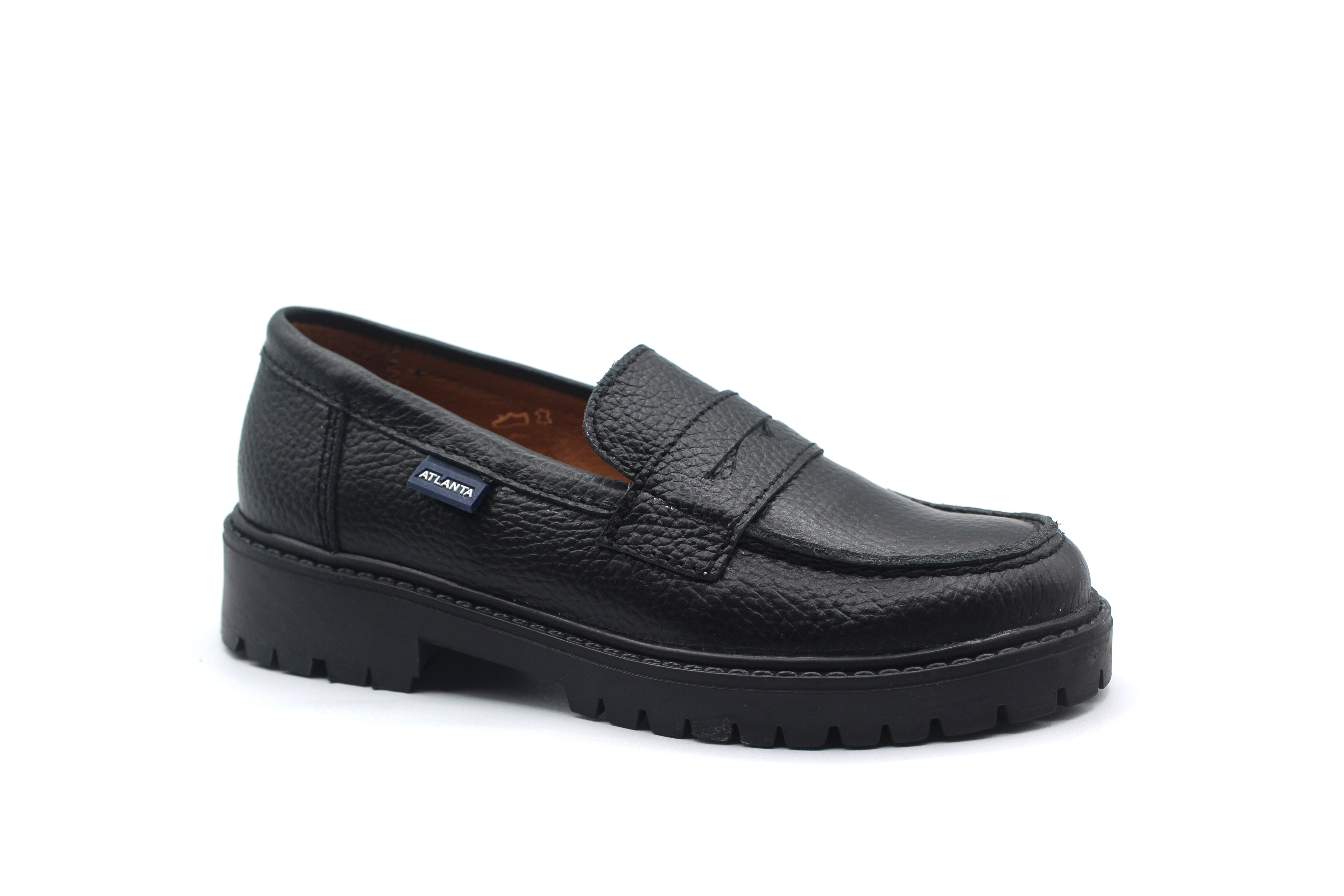 Atlanta Black Grainy College Loafer