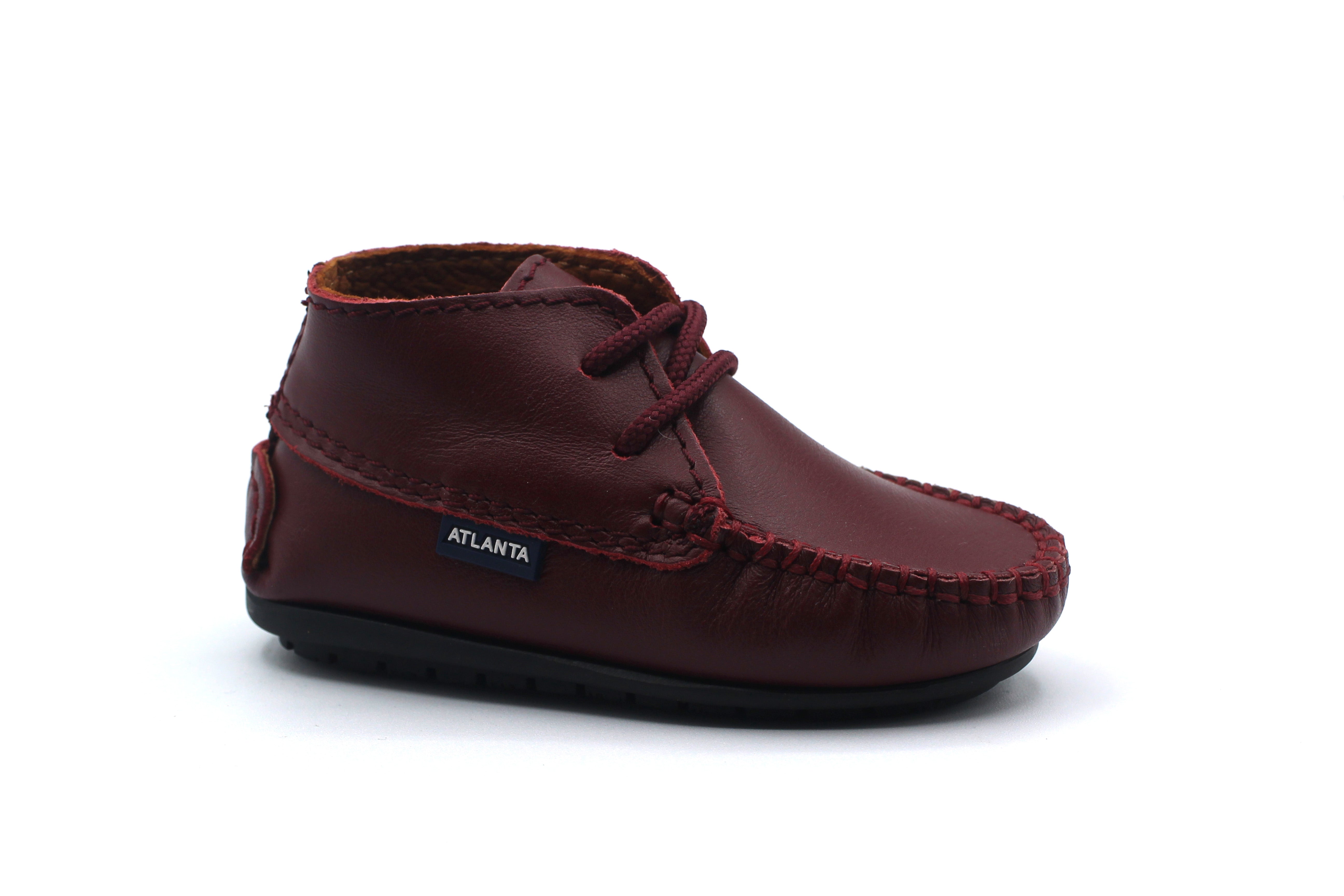 Atlanta Burgundy Baby Lace Bootie