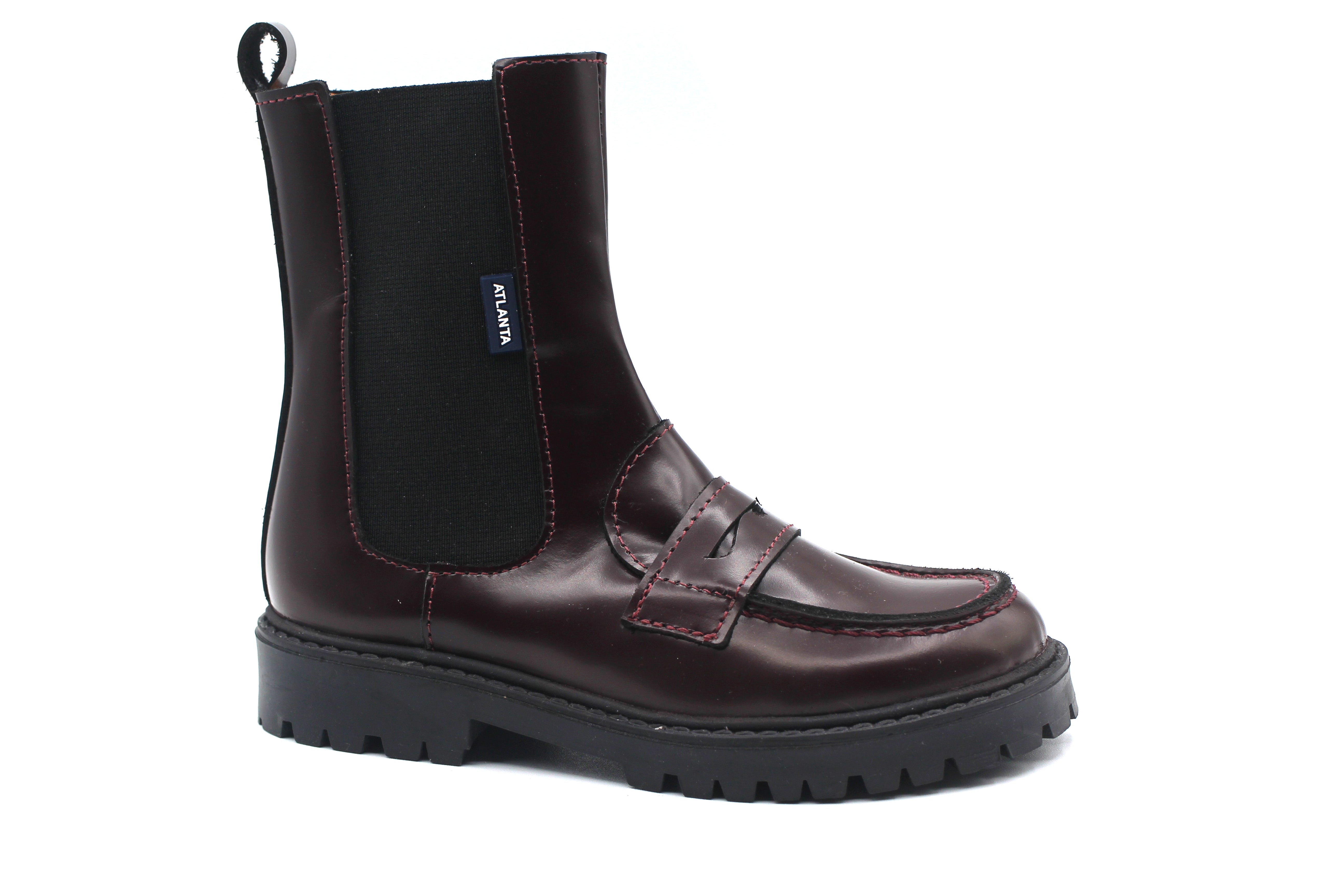 Atlanta Burgundy Chelsea Boot With Penny