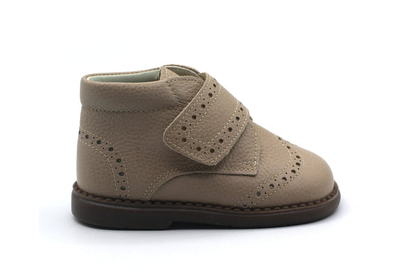 Andanines Taupe Baby Velcro Bootie