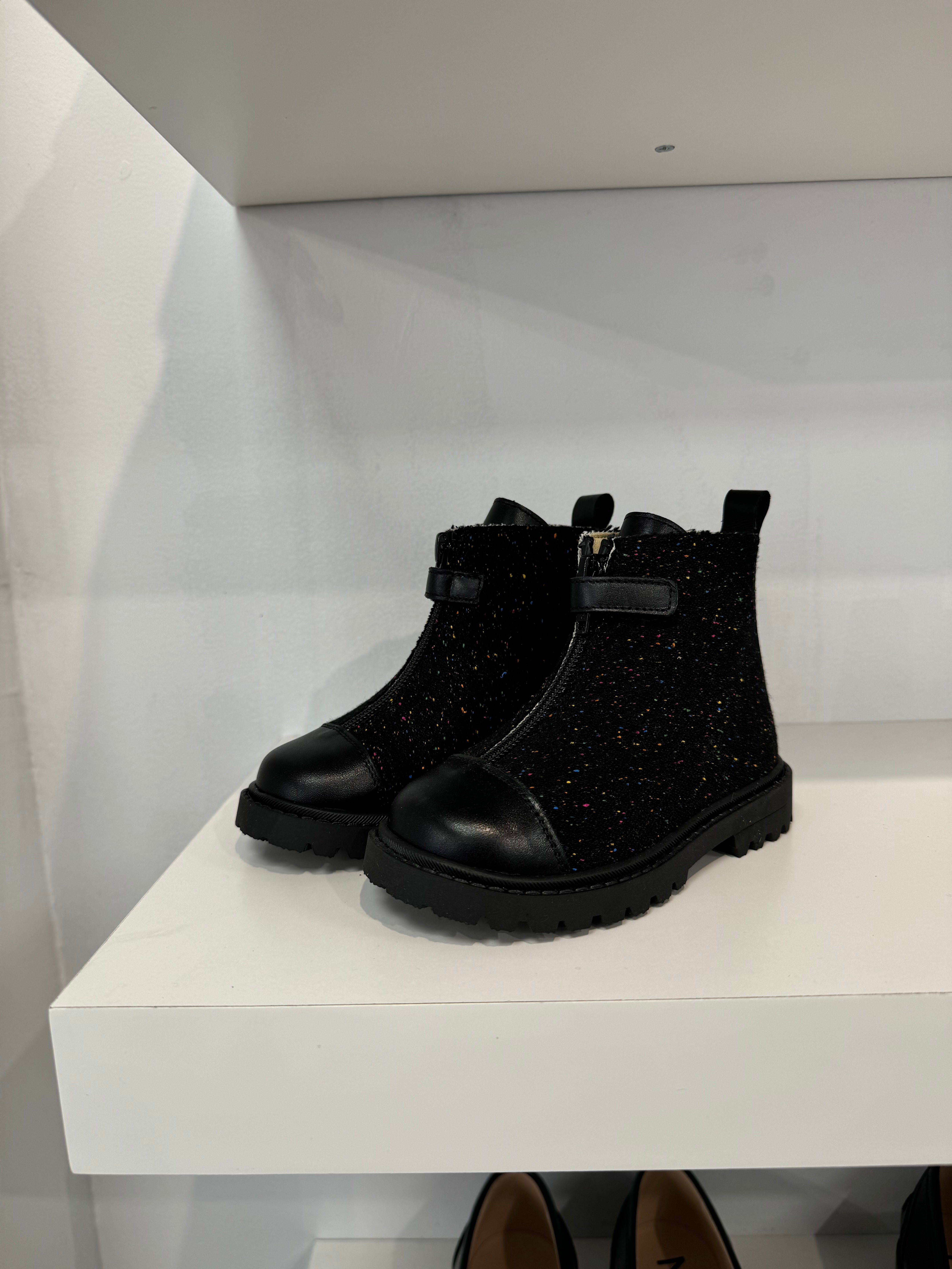 Andanines Speckled Zipper Bootie