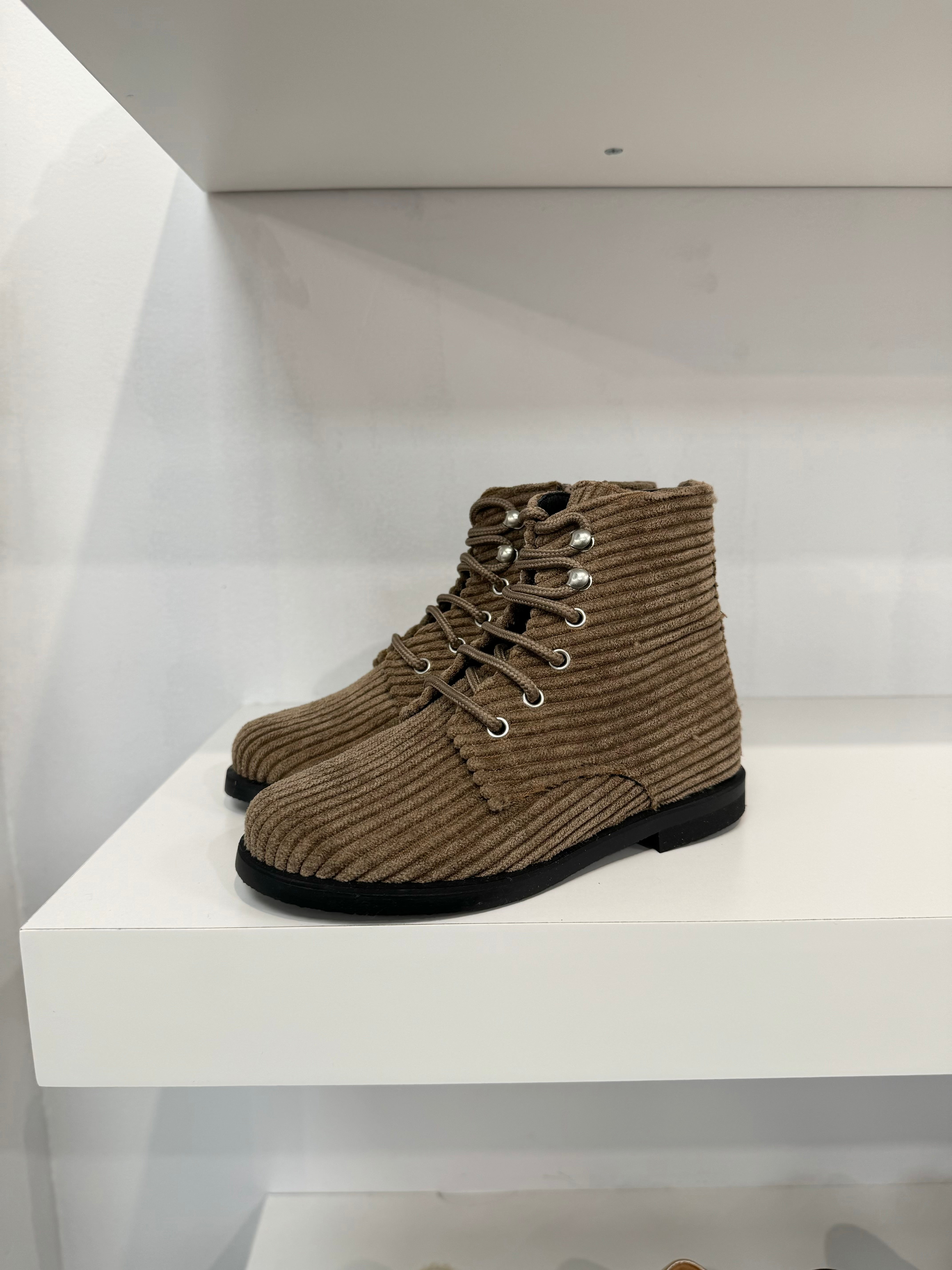 Don Louis Taupe Corduroy Bootie