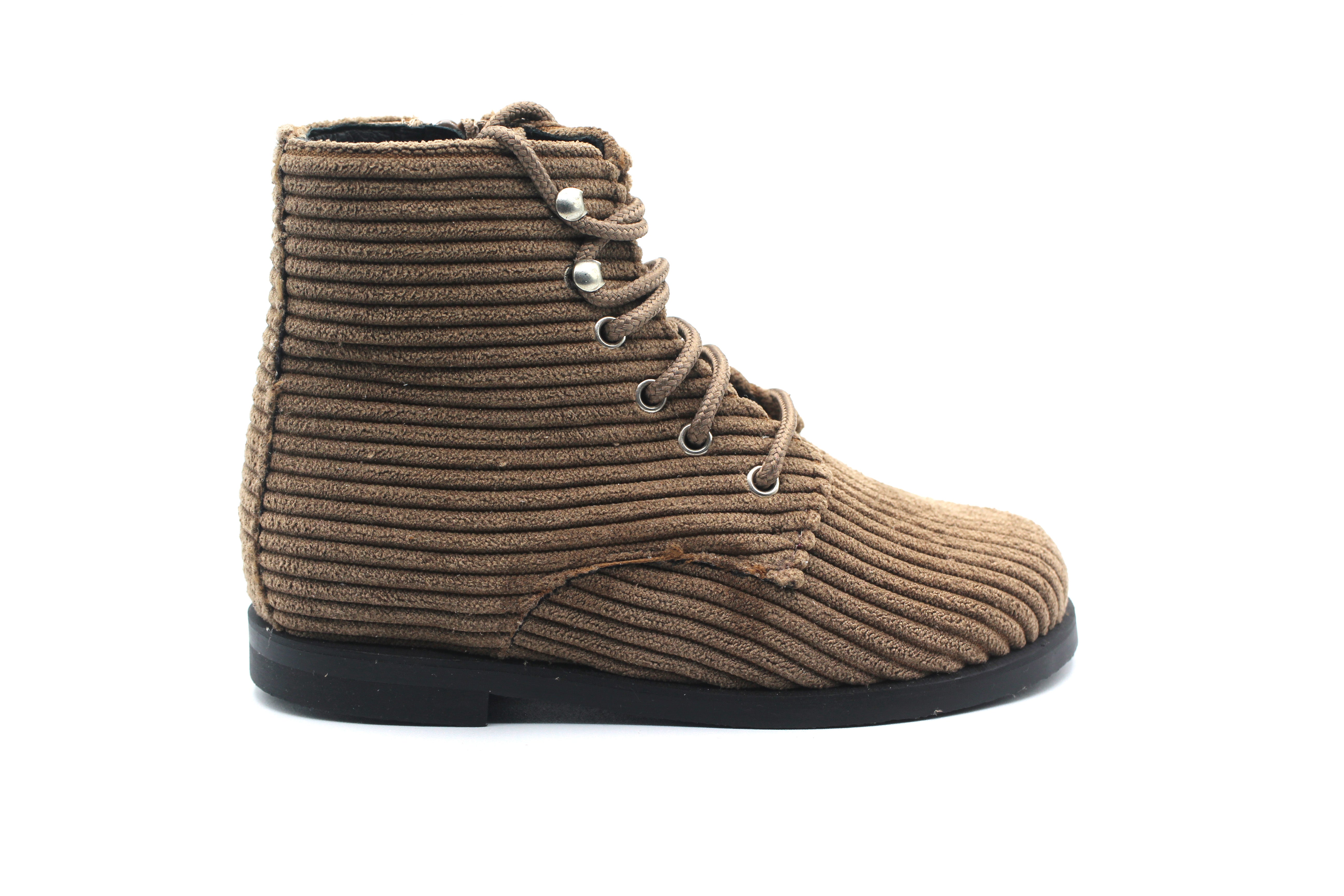 Don Louis Taupe Corduroy Bootie