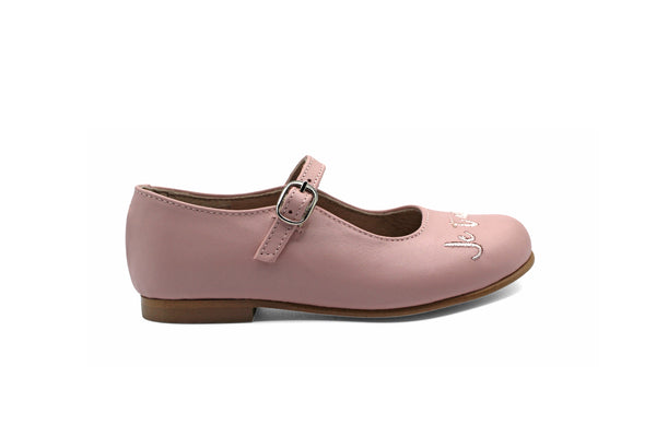 Don Louis Pink Embroidery Mary Jane