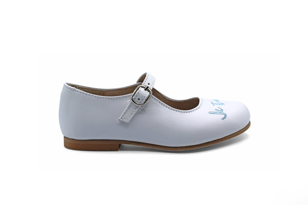 Don Louis White Embroidery Mary Jane