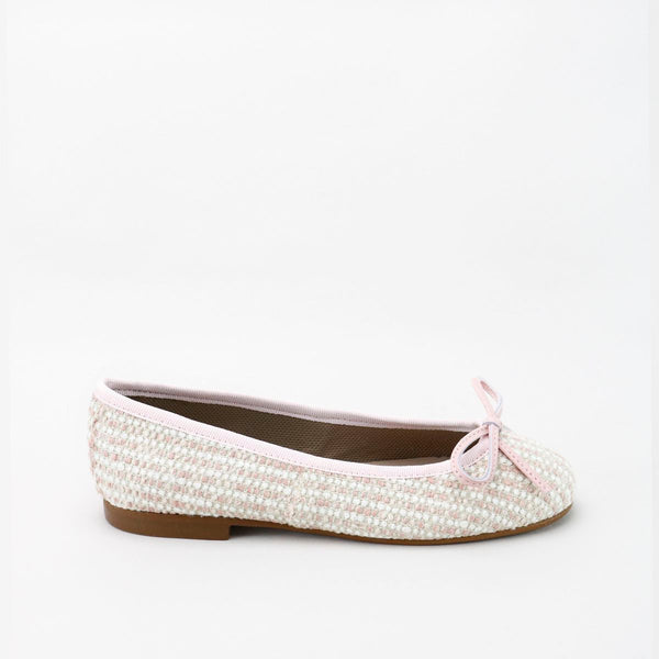 Papanatas  Pink Tweed Ballet Flat