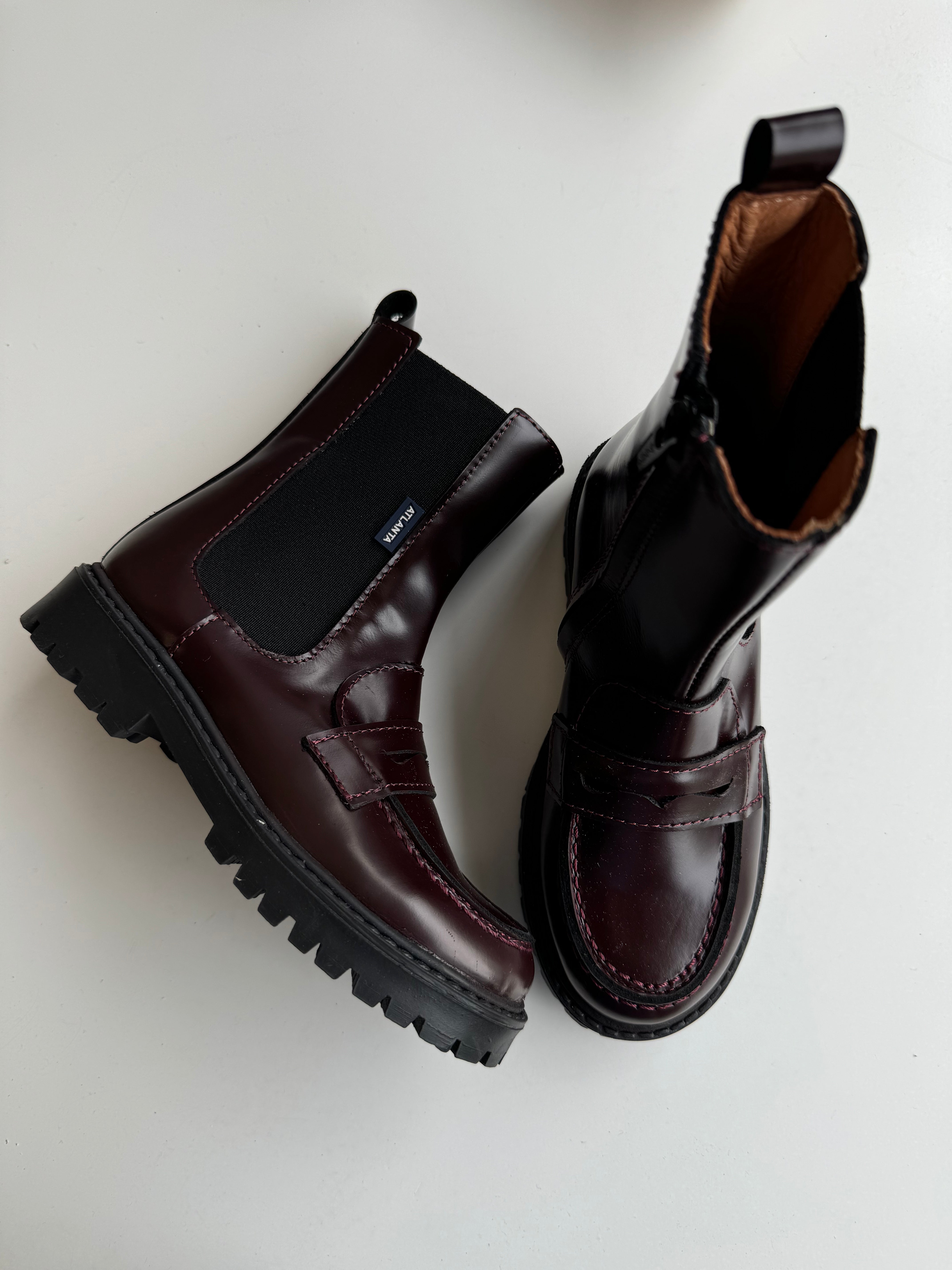 Atlanta Burgundy Chelsea Boot With Penny