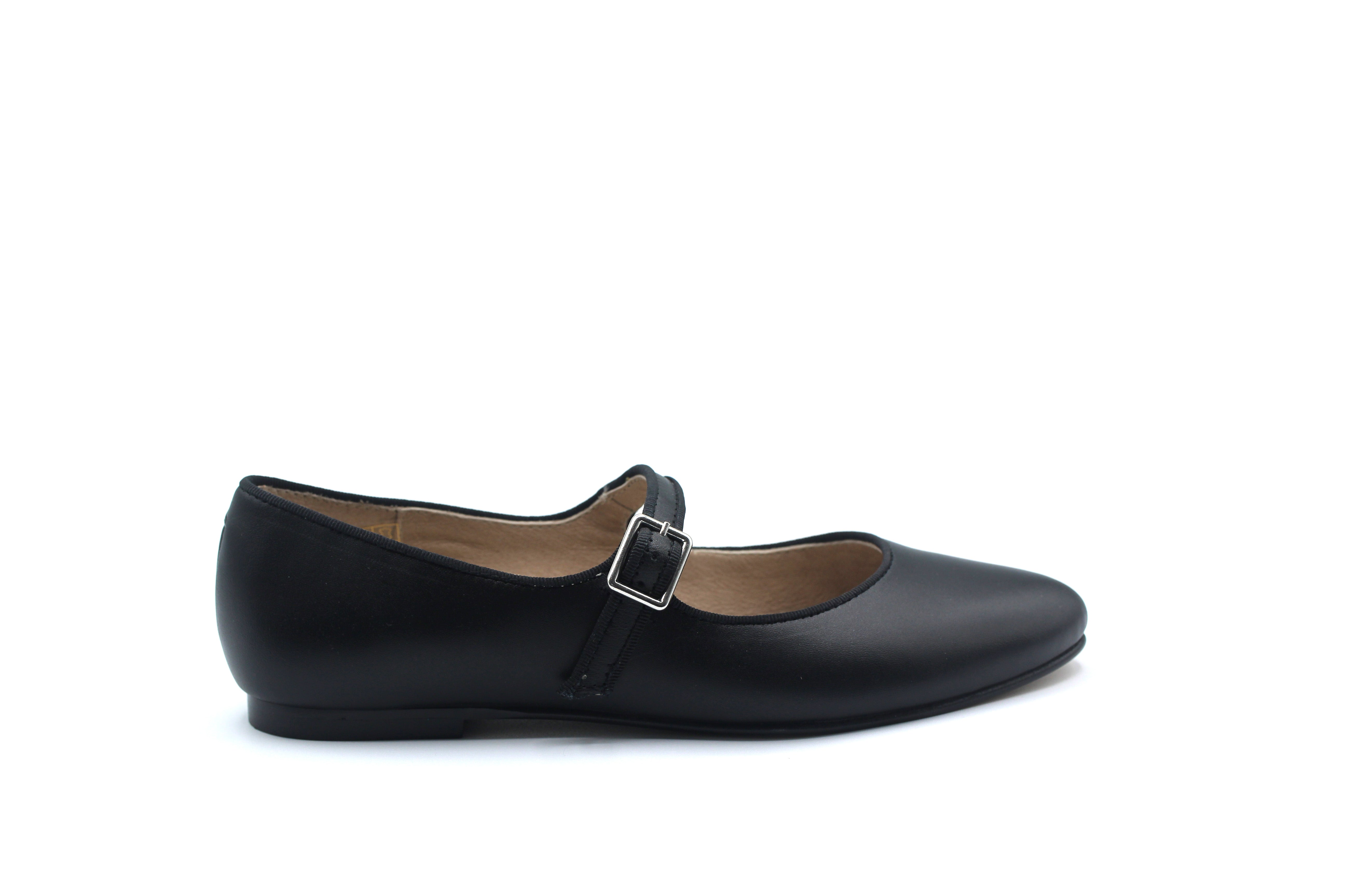 Valencia Black Leather Mary Jane