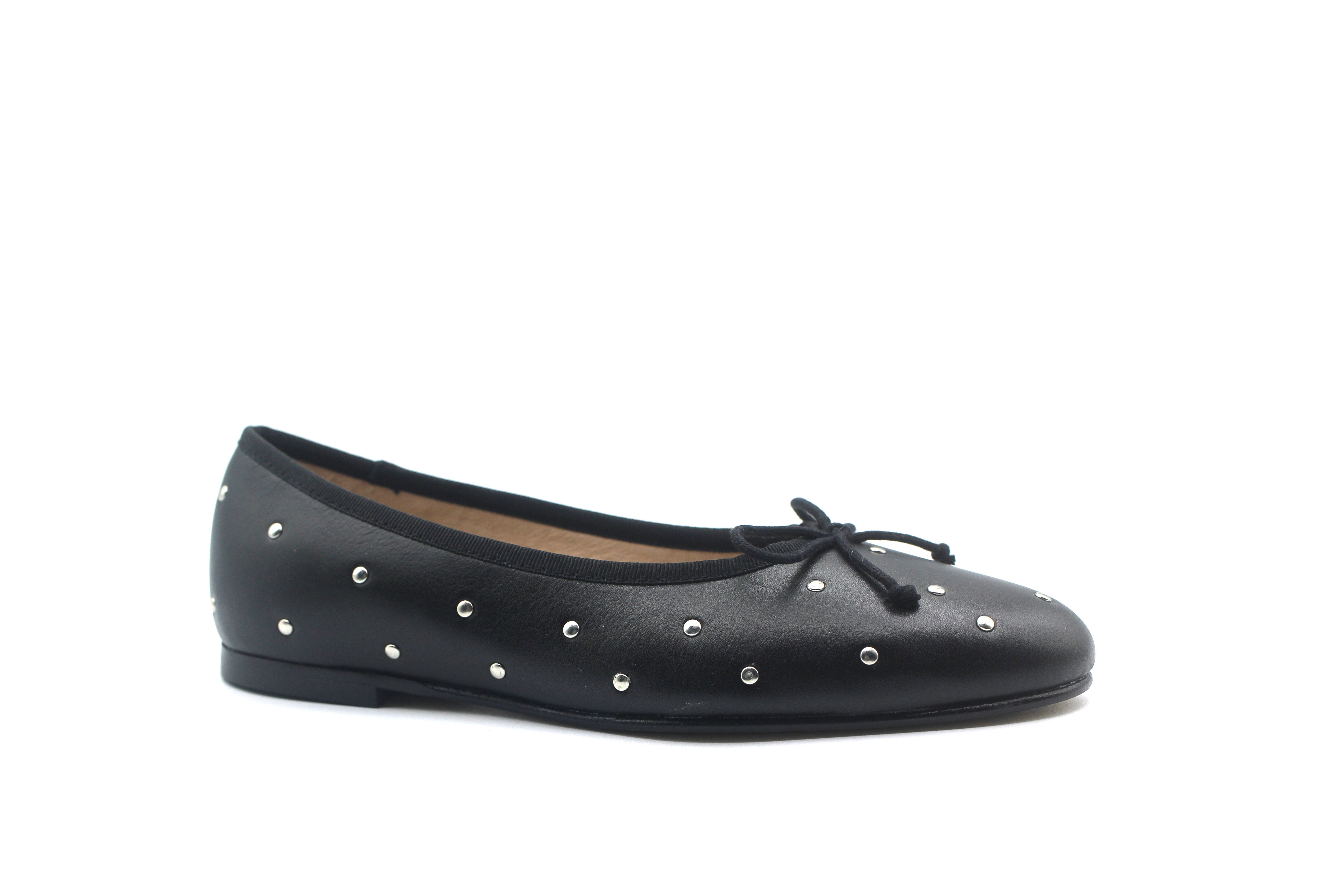 Valencia Black Studs Ballet Flat