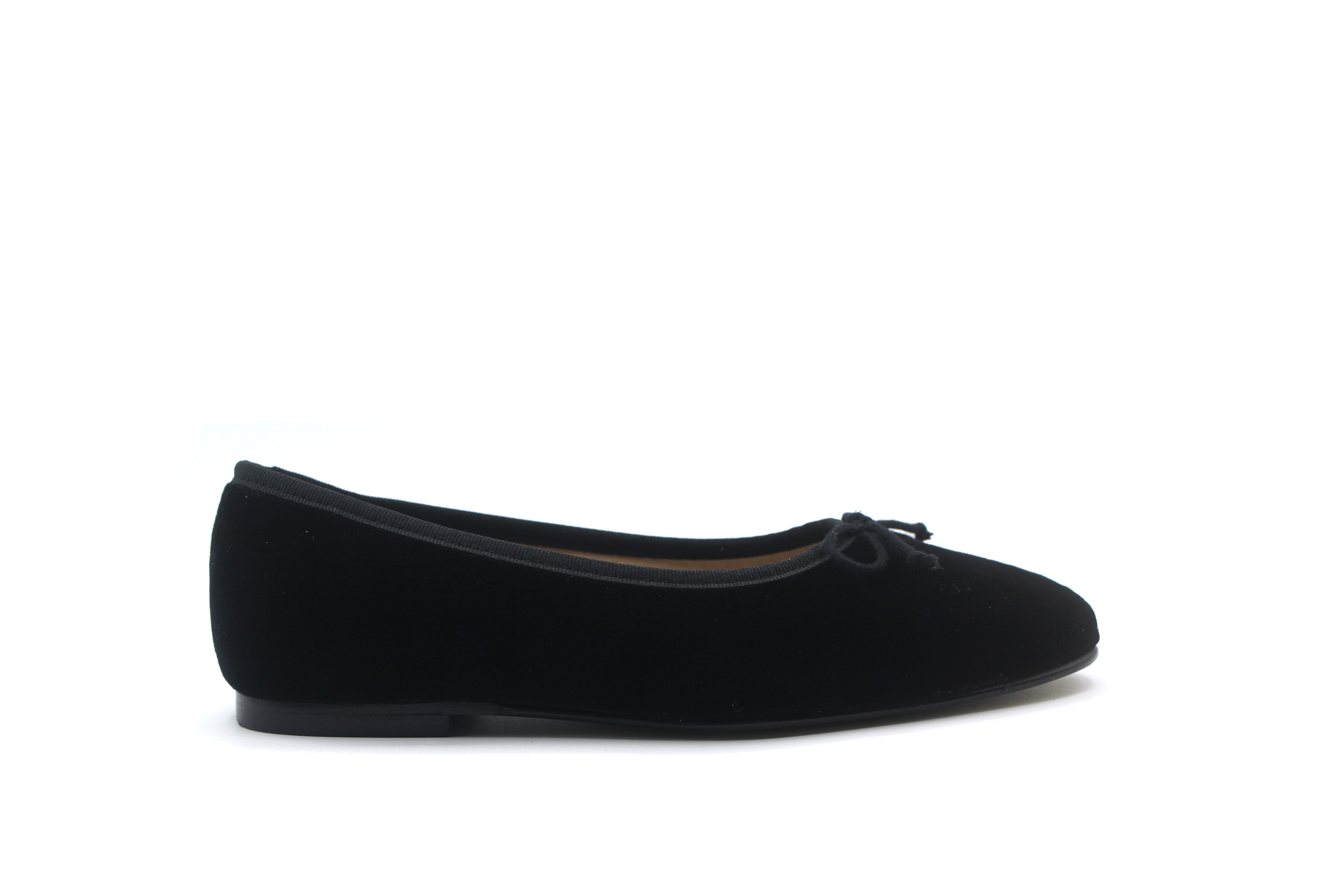 Valencia Black Velvet Ballet Flat