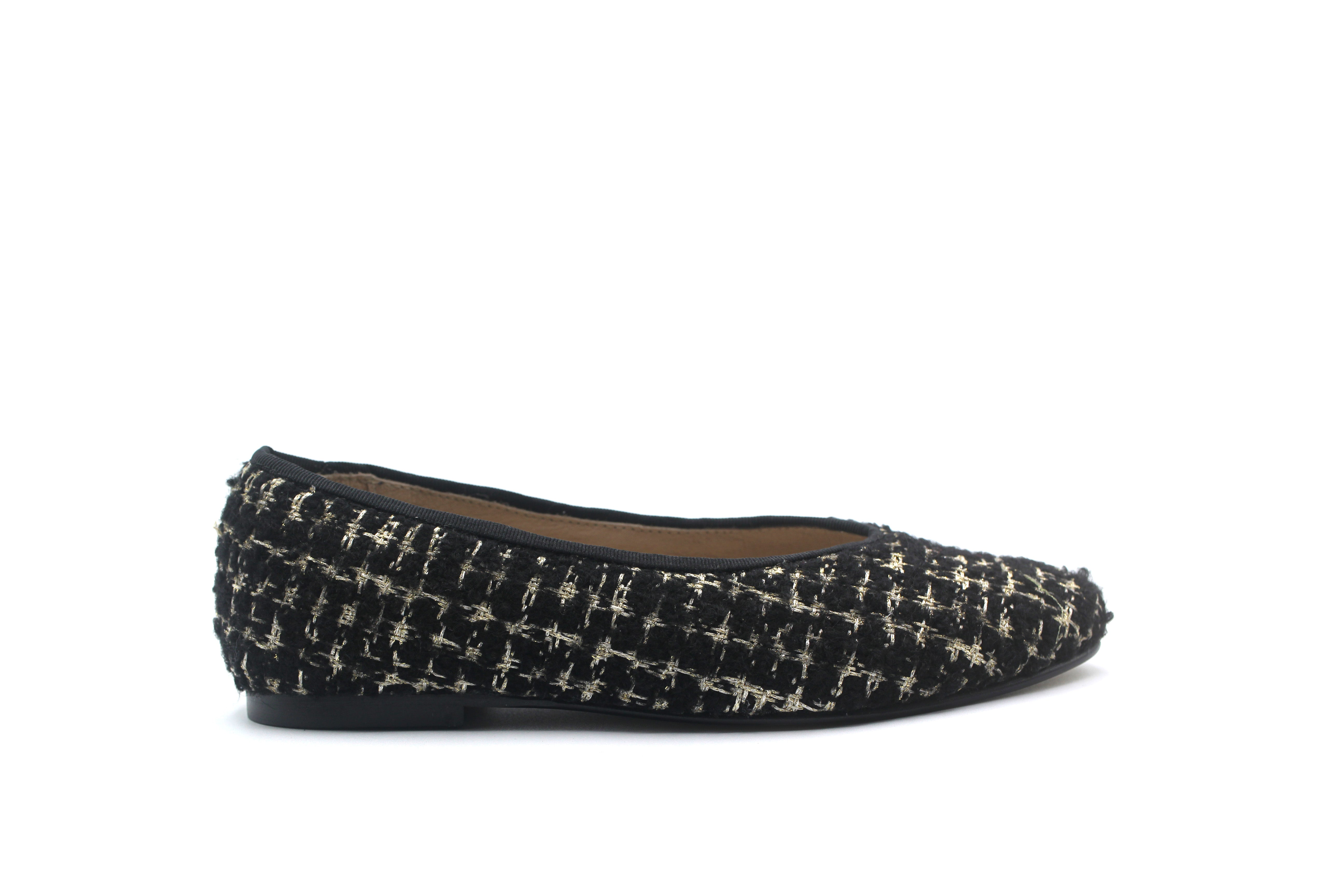 Valencia Tweed Pointed Flat