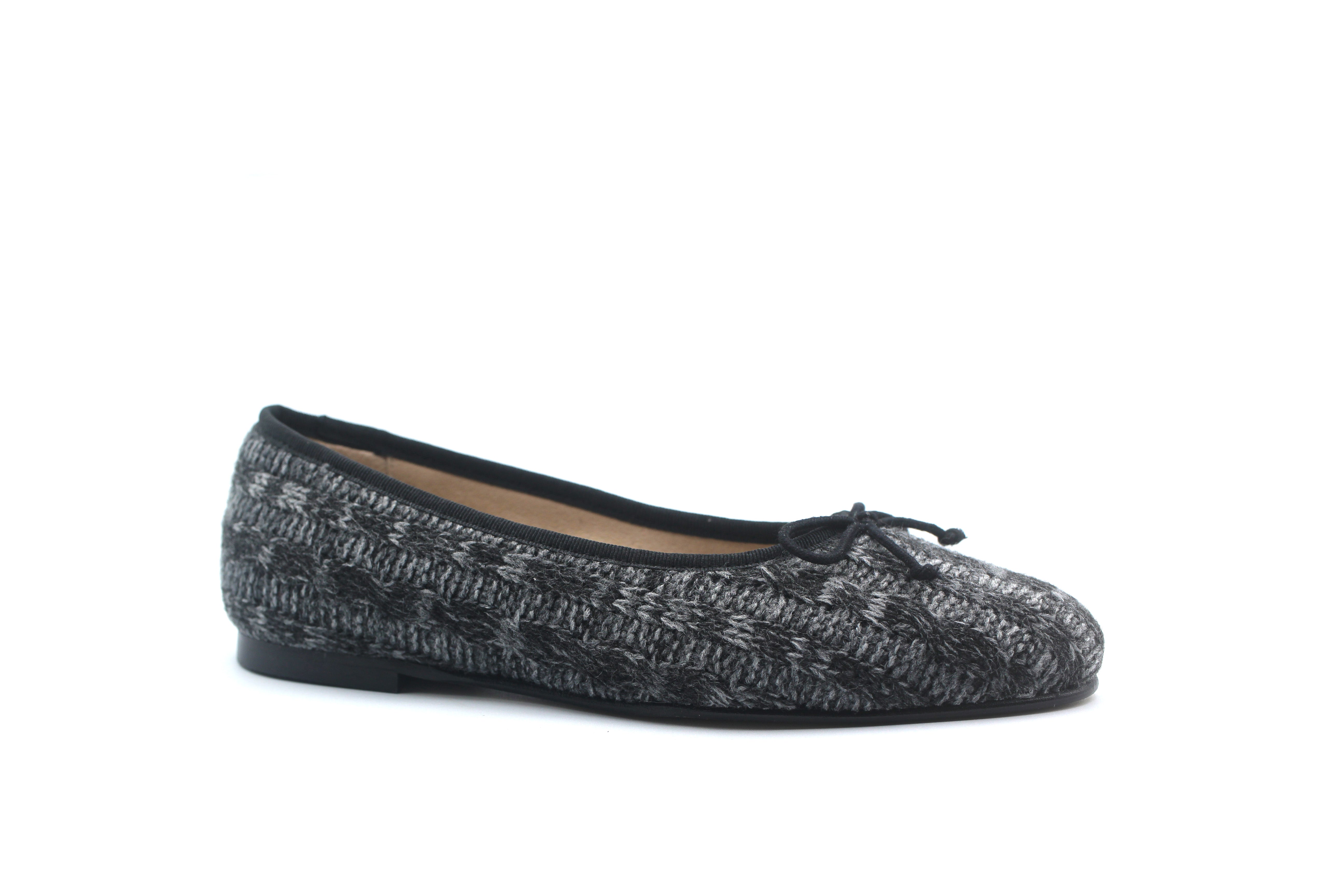 Valencia Grey Knit Ballet Flat