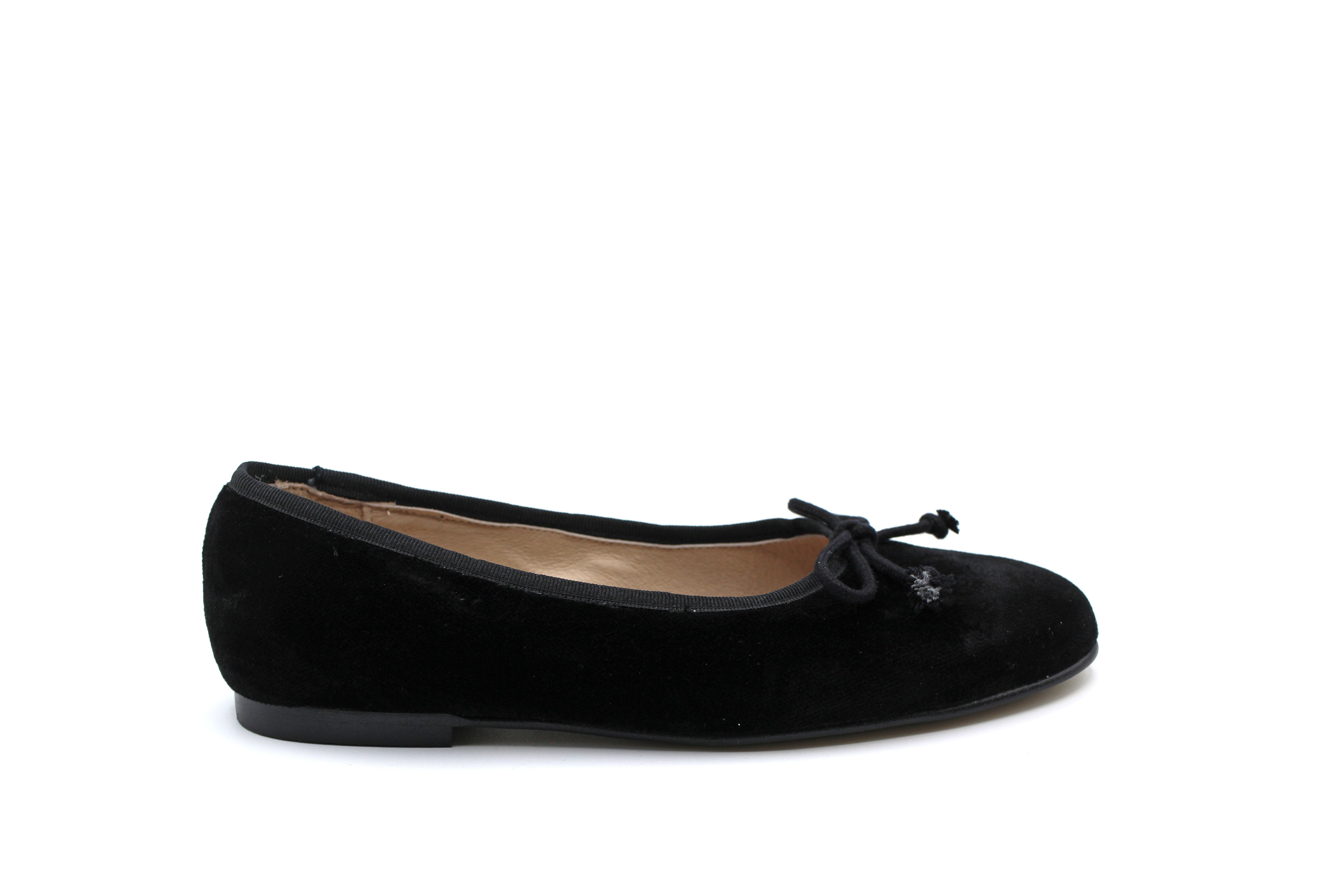 Valencia Black Velvet Ballet Flat