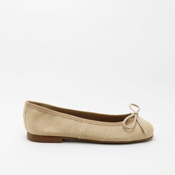 Papanatas Linen Natural Ballet Flat