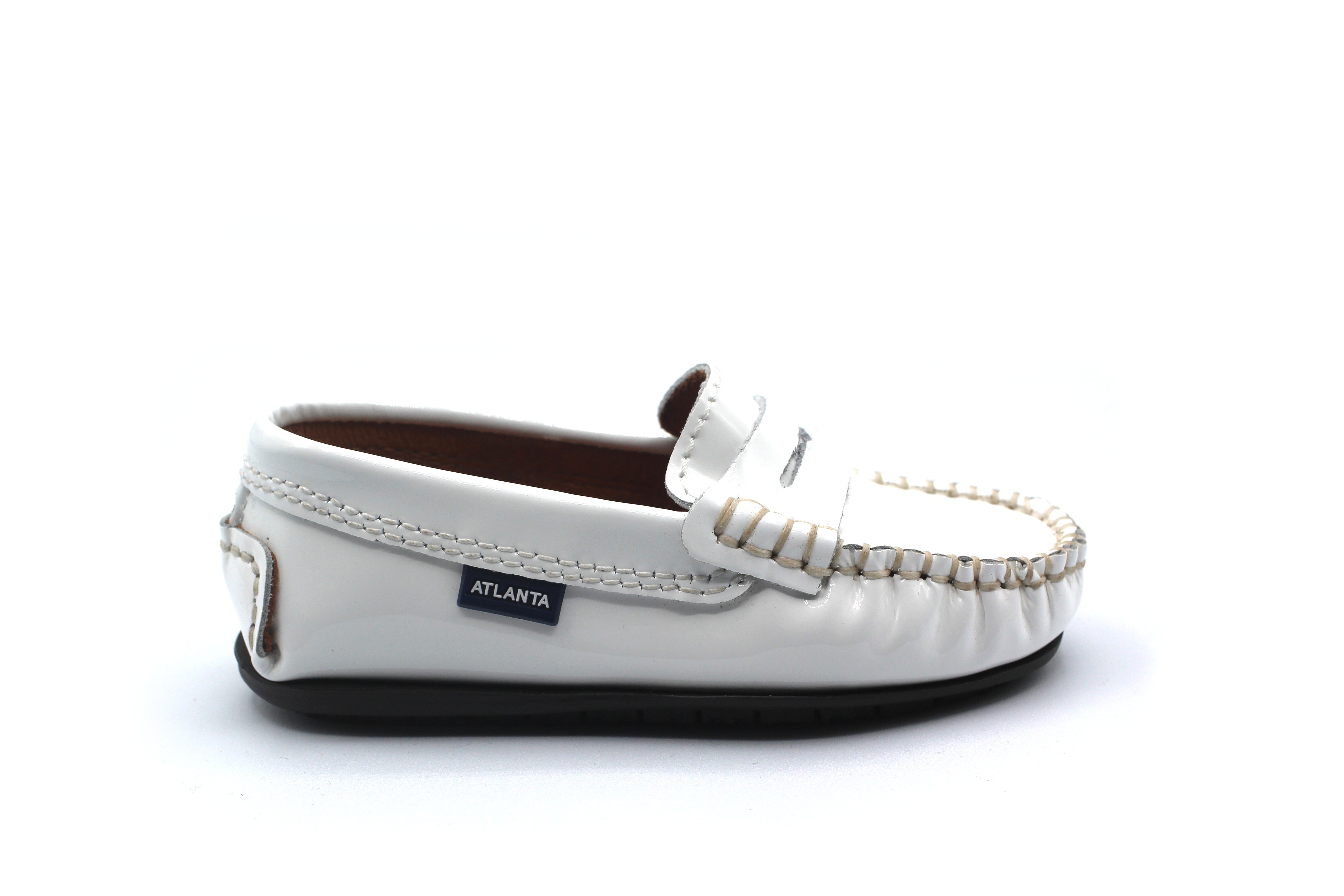 Atlanta White Patent Penny Loafer