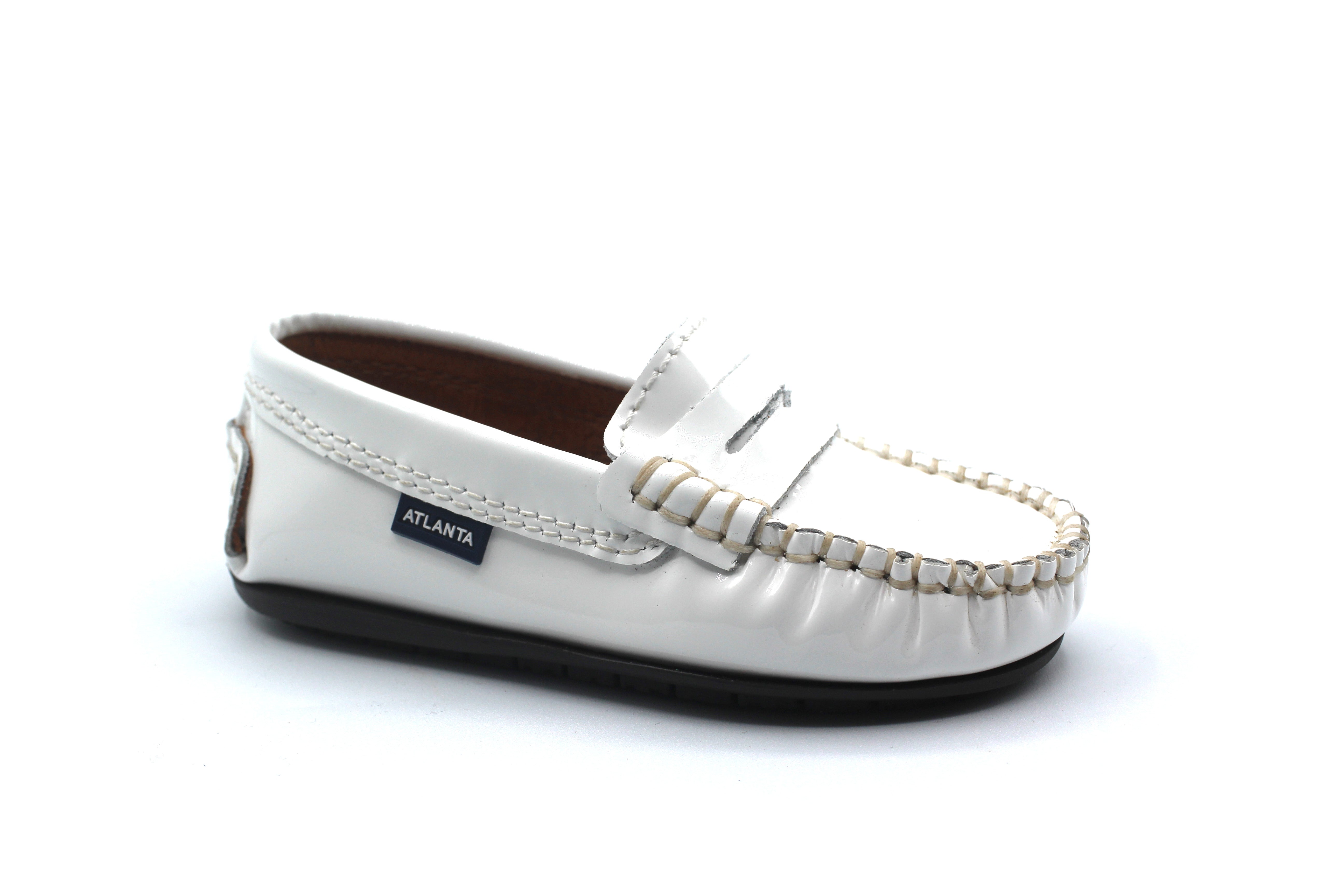 Atlanta White Patent Penny Loafer