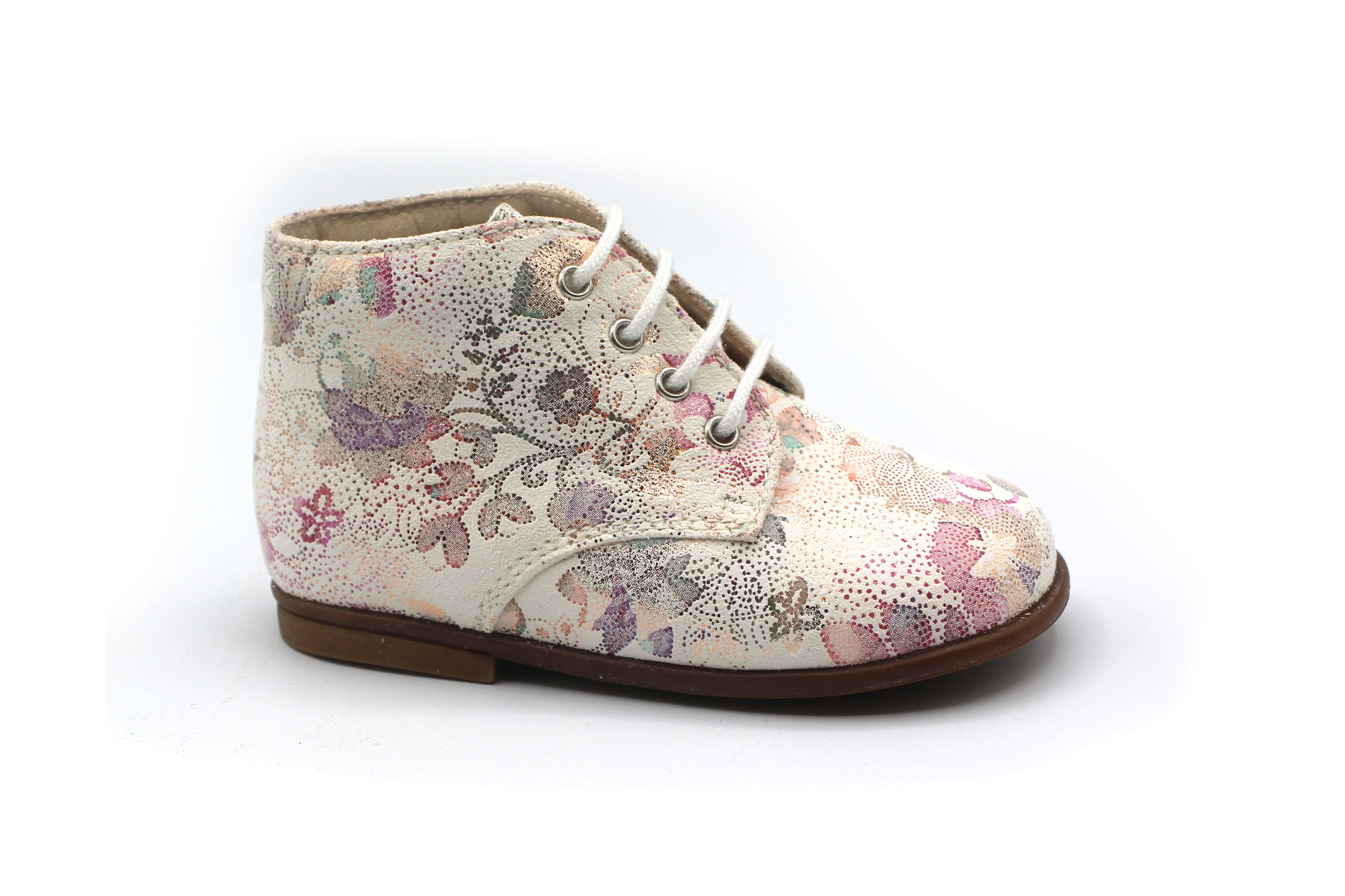 Beberlis Cala Metallic Floral Rene Baby Bootie