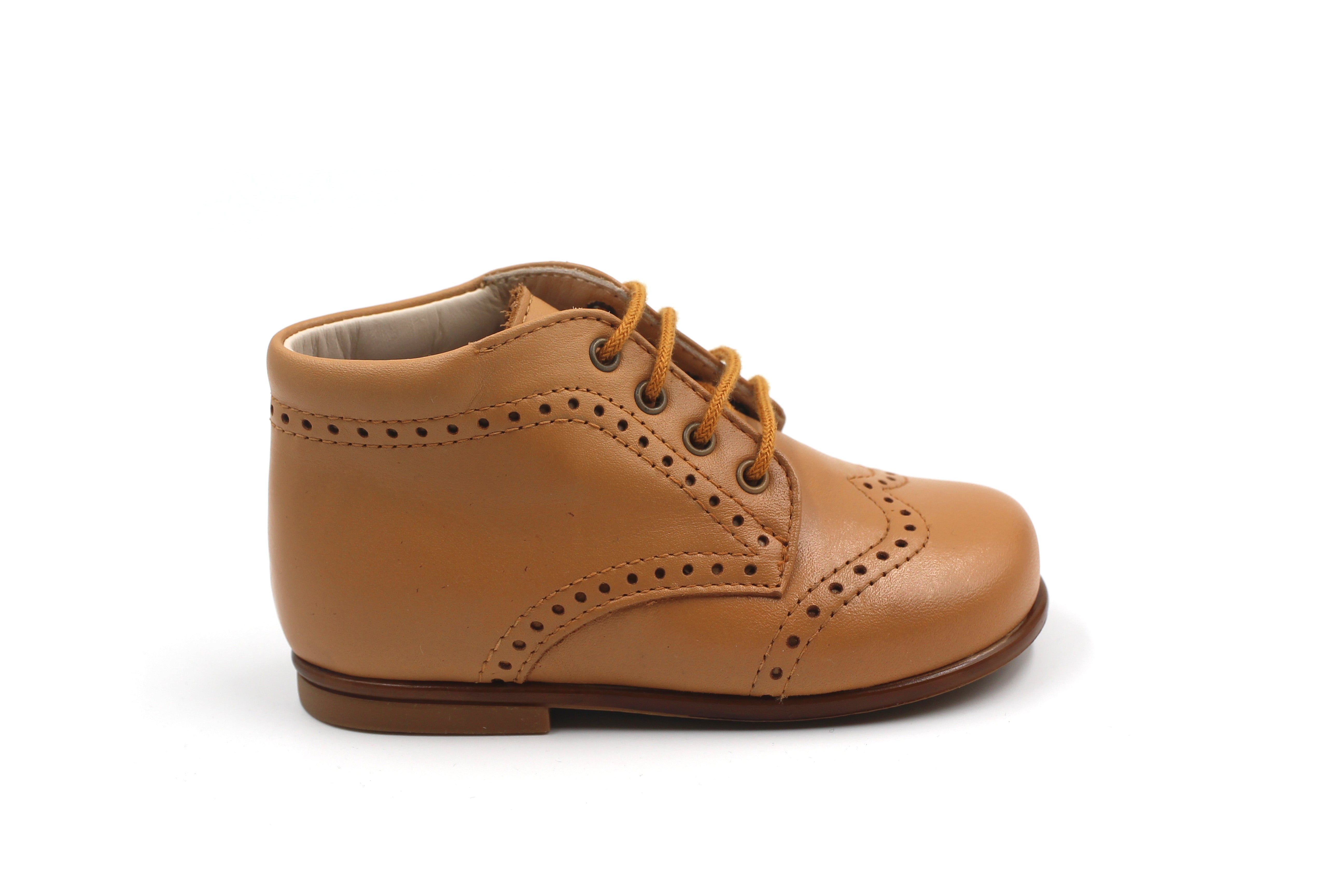 Beberlis Light Brown Wingtip Baby Bootie