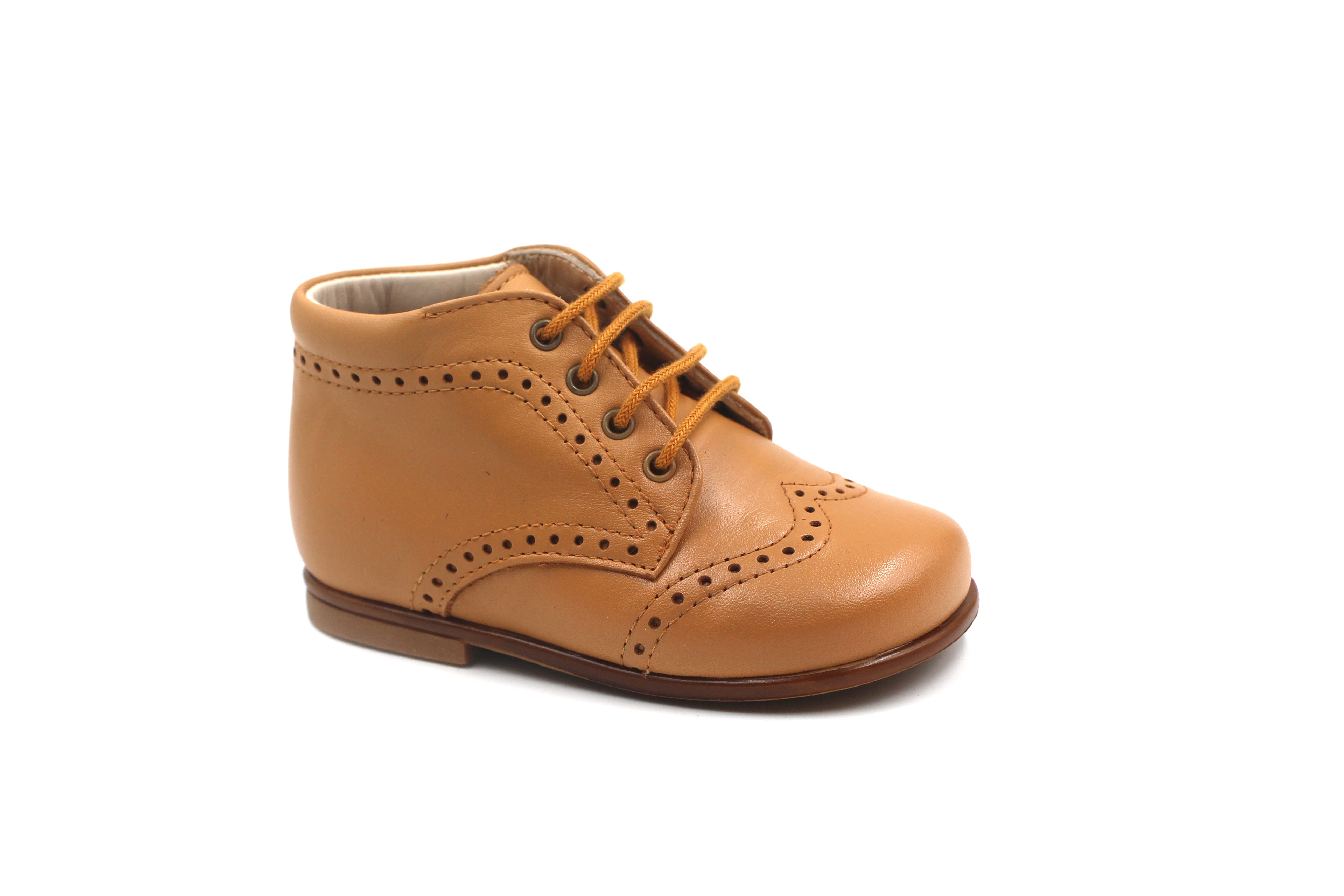 Beberlis Light Brown Wingtip Baby Bootie