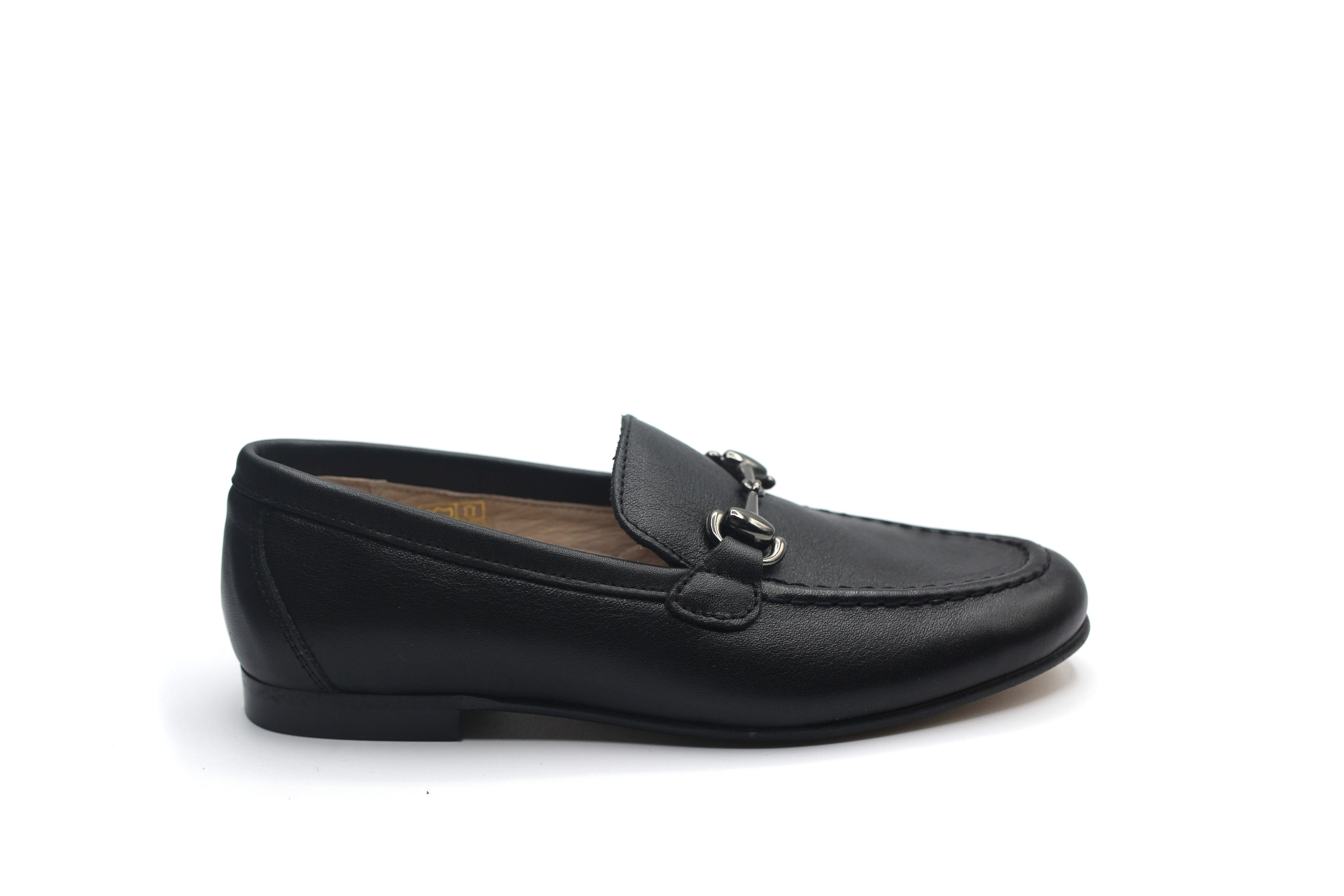 Gravitas Black Leather Chain Loafer