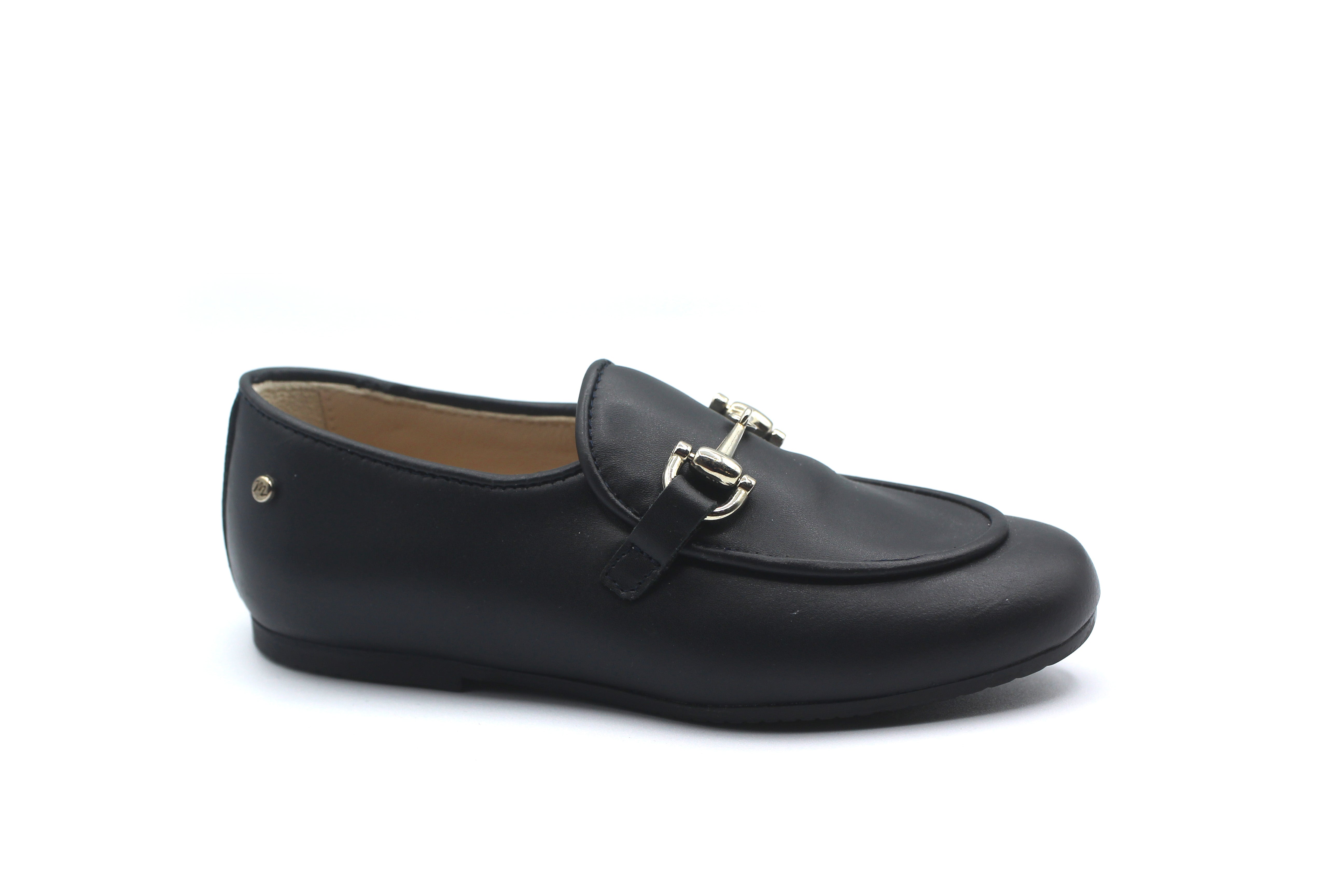 Manuela De Juan Navy Buckle Loafer