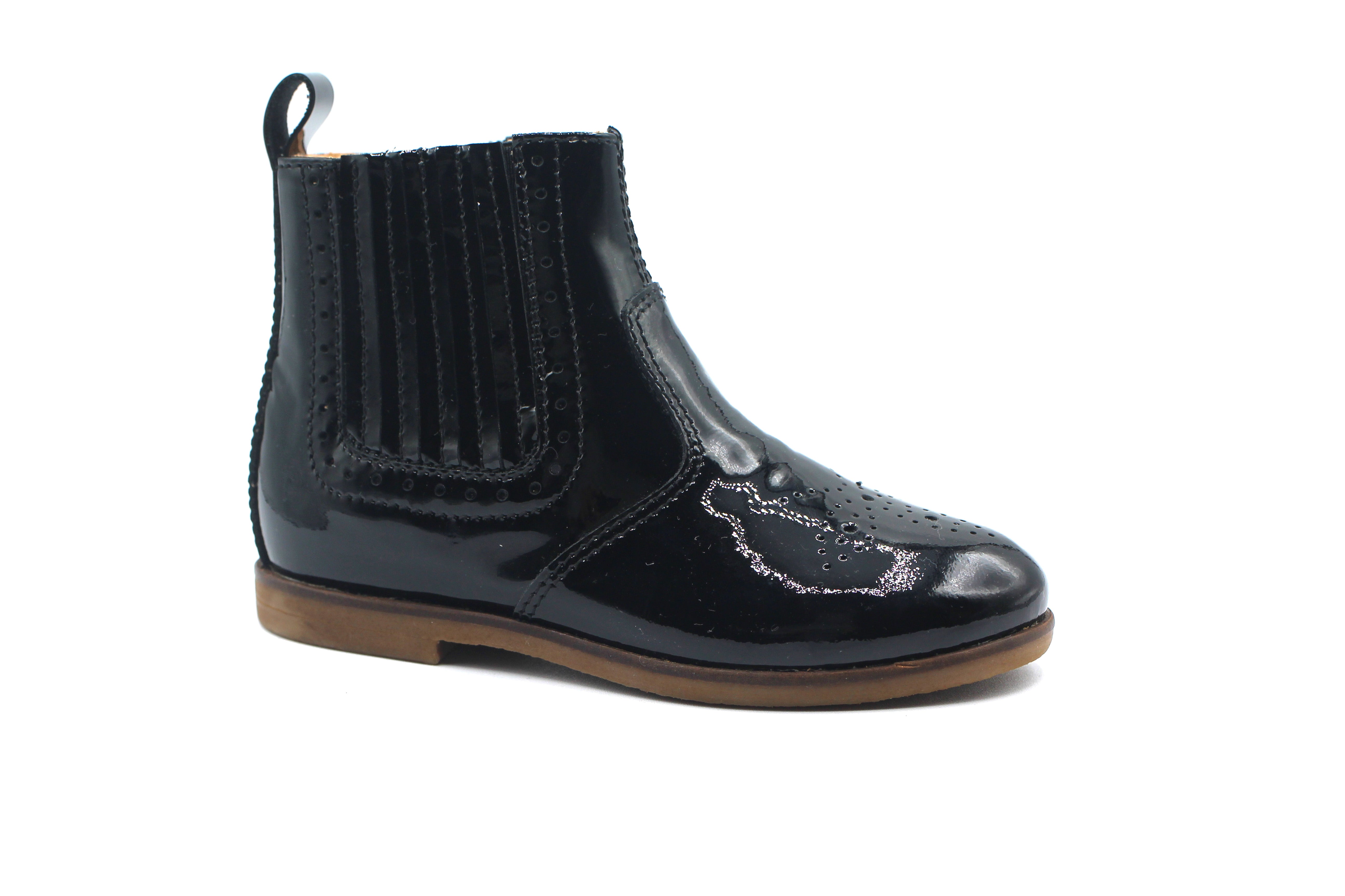 Ocra Black Patent Bootie