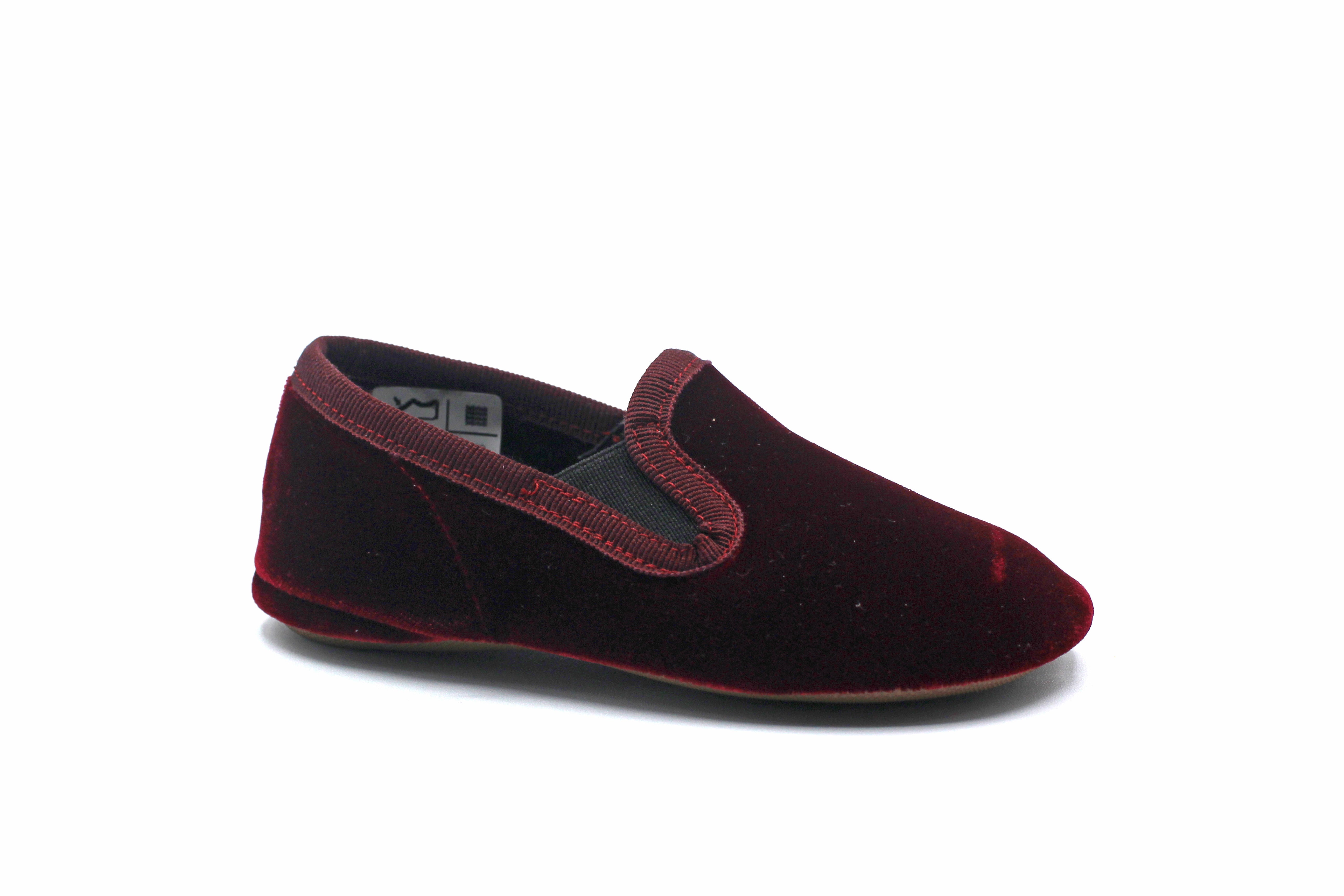 Pepe Burgundy Velvet Smoking Slipper