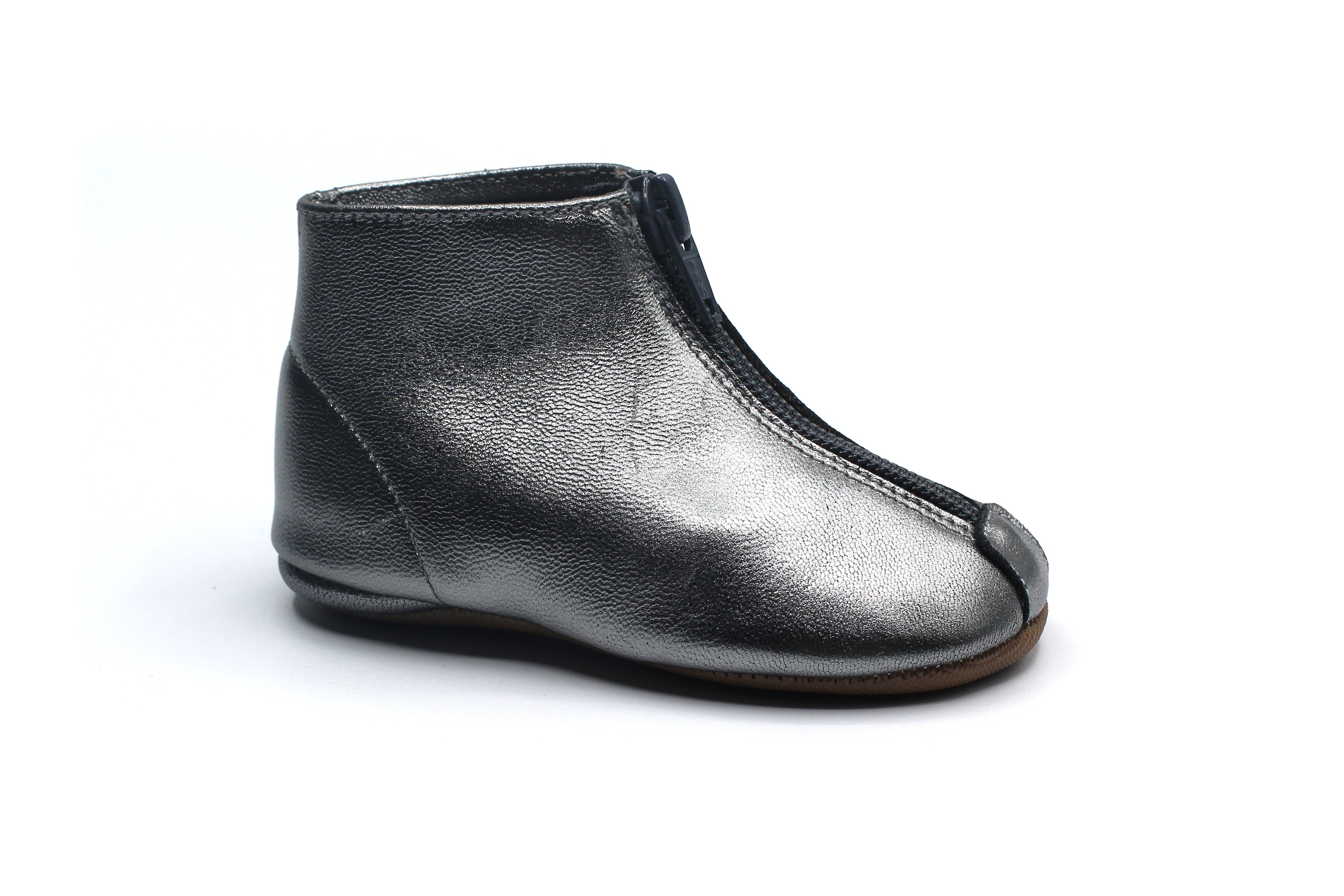 Pepe Silver Zipper Bootie