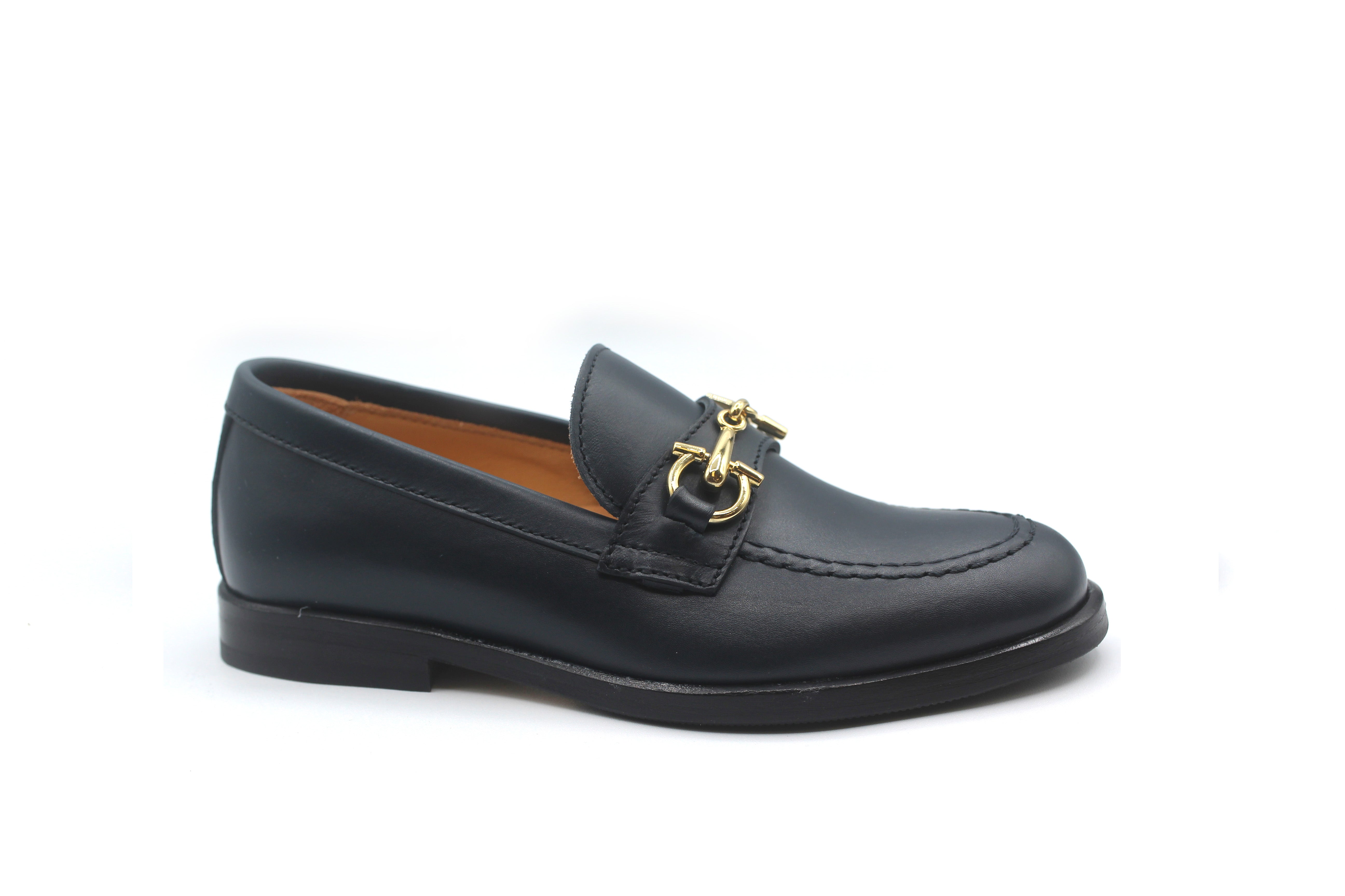 Rondinella Navy Buckle Dress Shoe