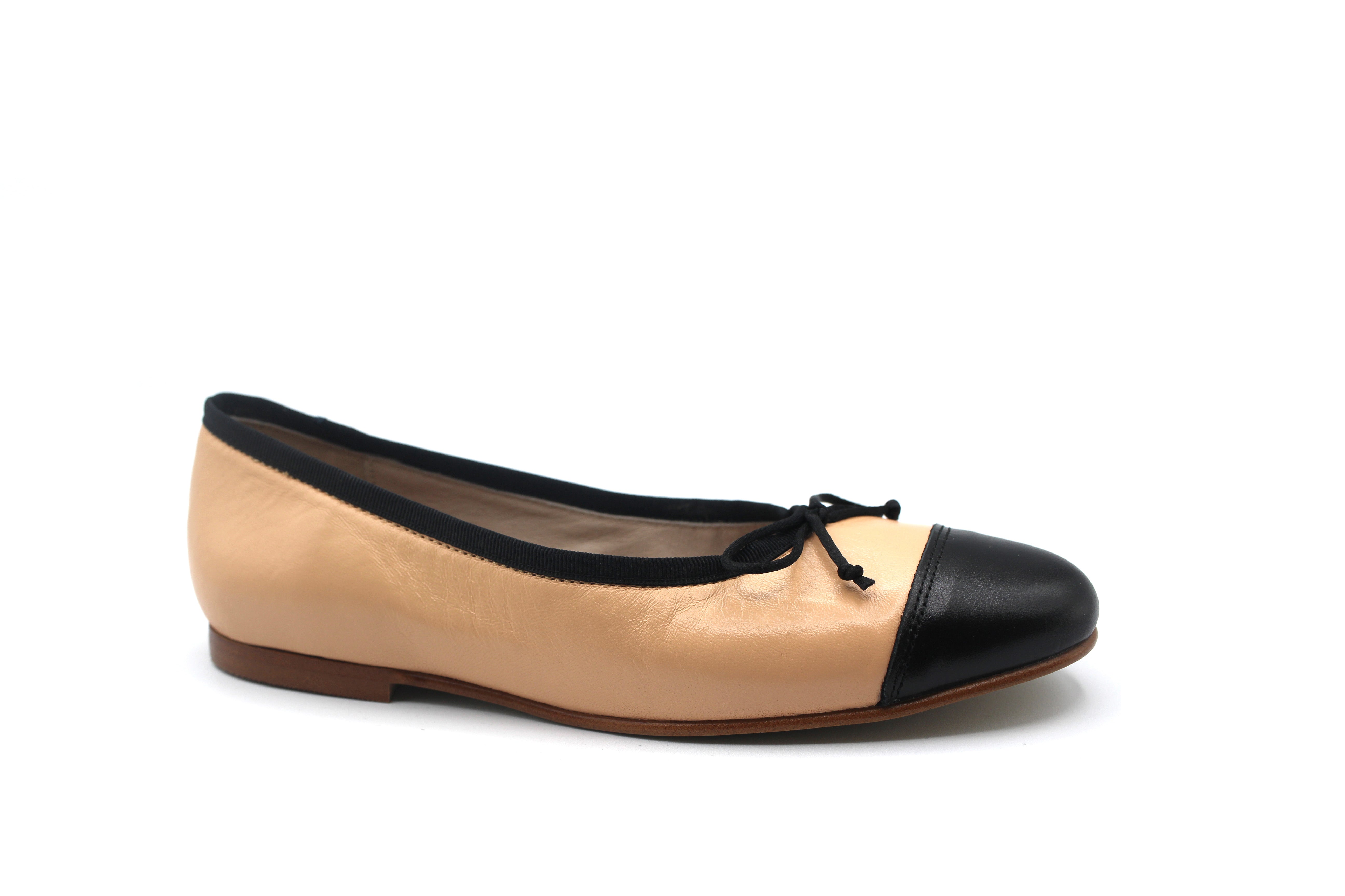 Valencia Nude Cap Toe Ballet Flat